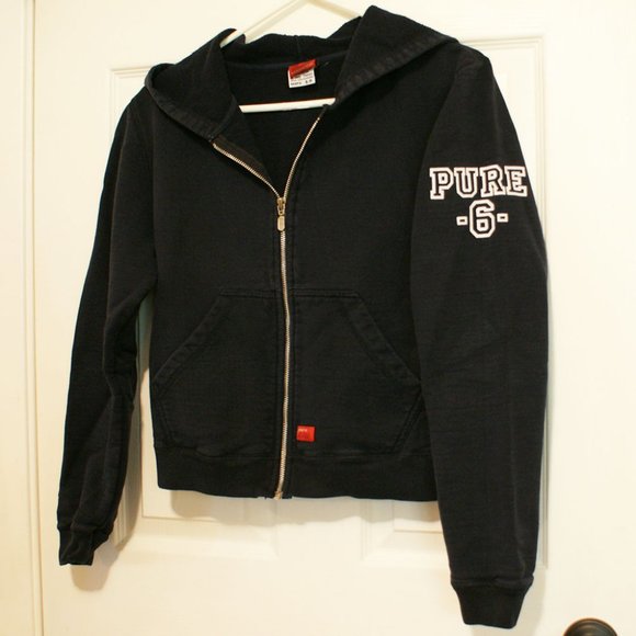 Pure 6 Hoodie, navy with logo  😎 - Picture 1 of 5
